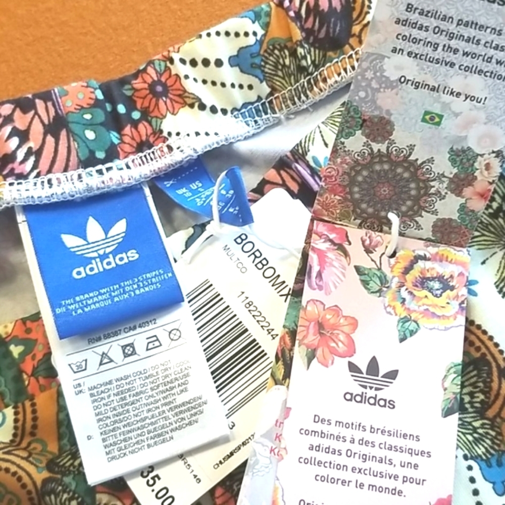 ADIDAS × FARM RIO Blue BORBOMIX Collector ZIPS Track Jacket & Leggings SET NWT S - Picture 11 of 16